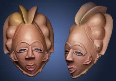 3D model African Mask Low Res (STL)